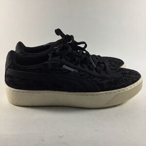 Puma Vikky womens platform shoes soft foam sneakers black size 8.5 363730-02